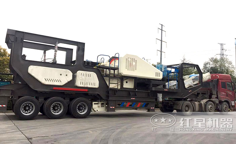 輪胎半掛車移動破碎篩分設備 輪胎半掛車移動破碎篩分設備