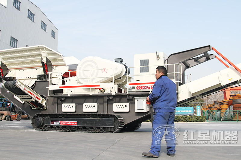 移動式石子生產線設備履帶行走，價格實惠，用戶現場咨詢