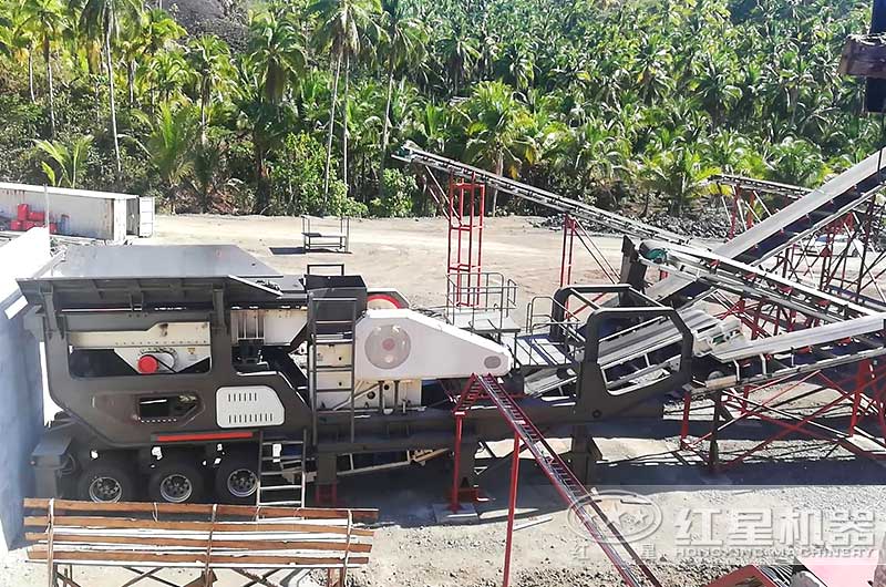 流動式石子粉碎機作業現場圖 流動式石子粉碎機作業現場圖