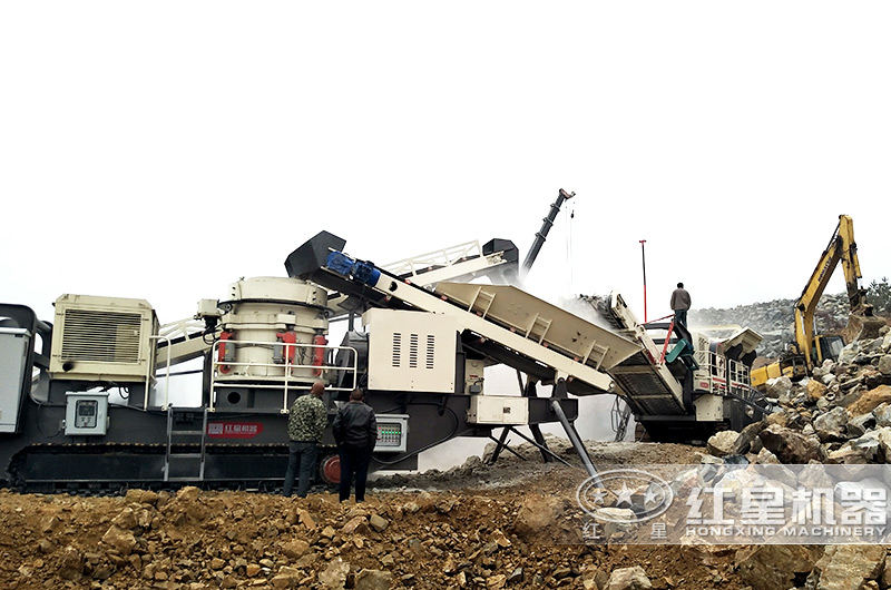 移動圓錐式破碎機安徽現場圖 移動圓錐式破碎機安徽現場圖