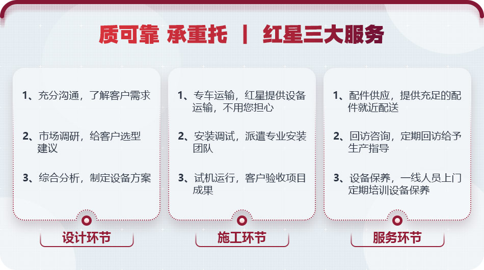 國內大型設備廠家，紅星服務值得信賴