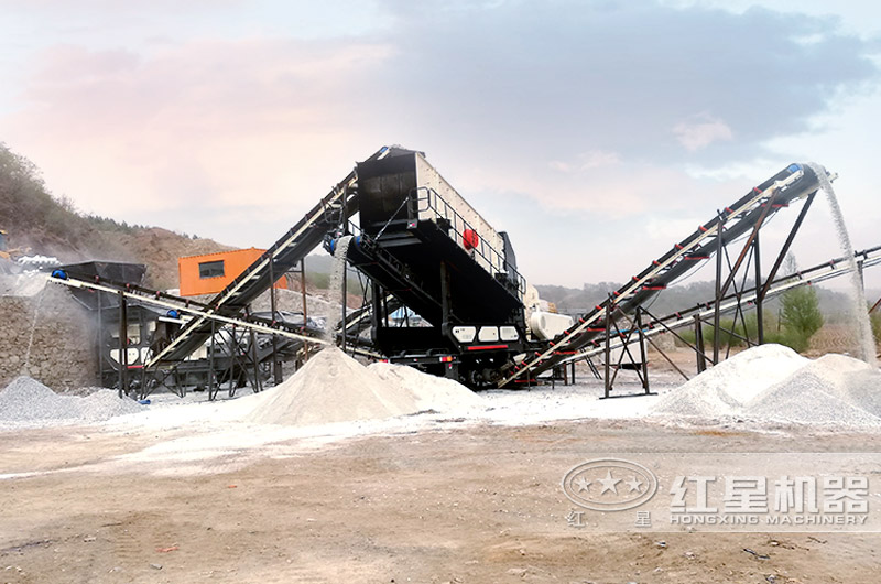 青石干法移動破碎現場 青石干法移動破碎現場