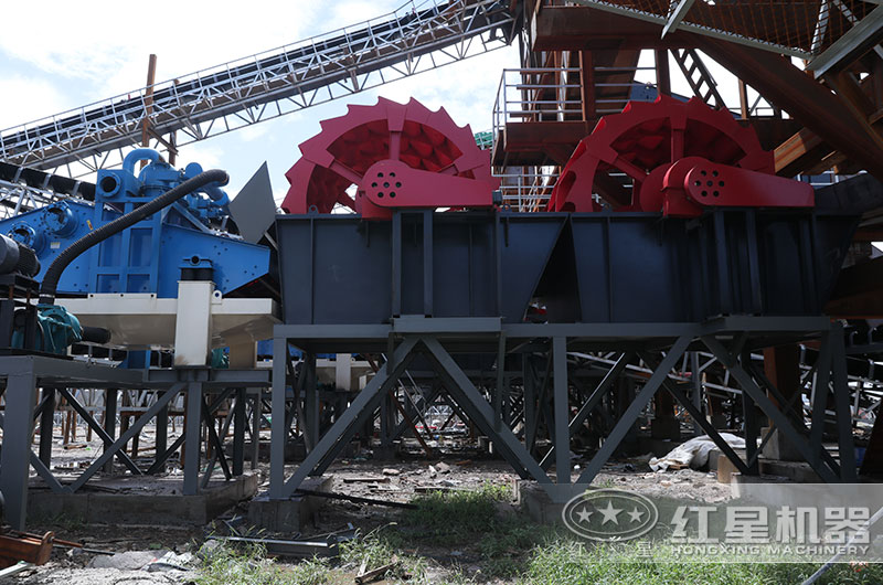 小型洗砂機聯機作業現場 小型洗砂機聯機作業現場